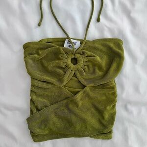 Princess Polly Olive Crop Top
